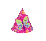 Butterfly Sparkle Paper Cone Hats (8pcs/pkt)